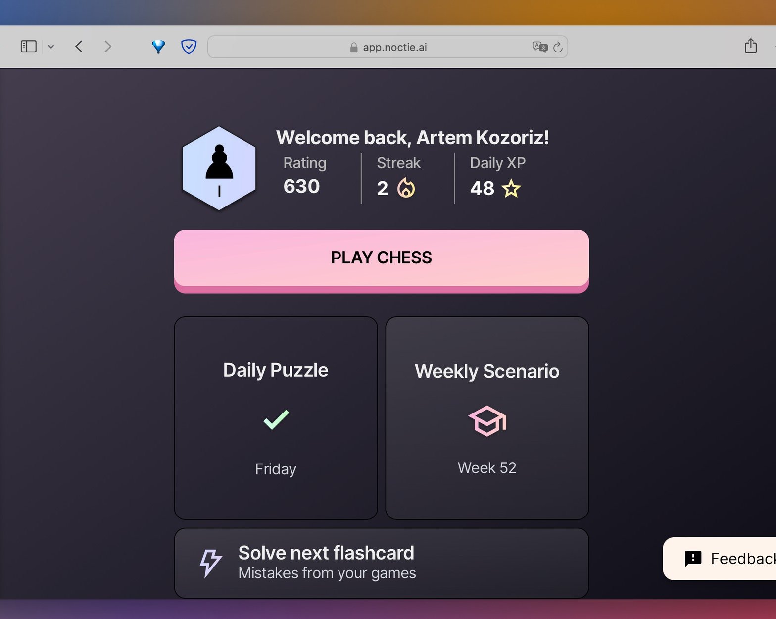 Noctie.ai: нейротренер по шахматам, который оценит игру и поможет стать лучше