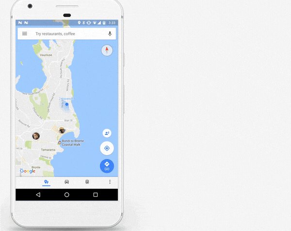 В Google Maps теперь можно делиться местоположением и следить за друзьями
